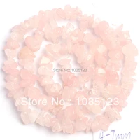 high quality 5 8mm natural rose quartzs freeform gravel loose beads strand 16 jewelry making free shipping w408