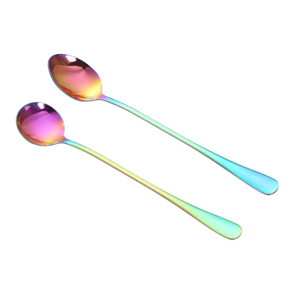 Ложка из нержавеющей стали с длинной ручкой десертная ложка для кофе чая