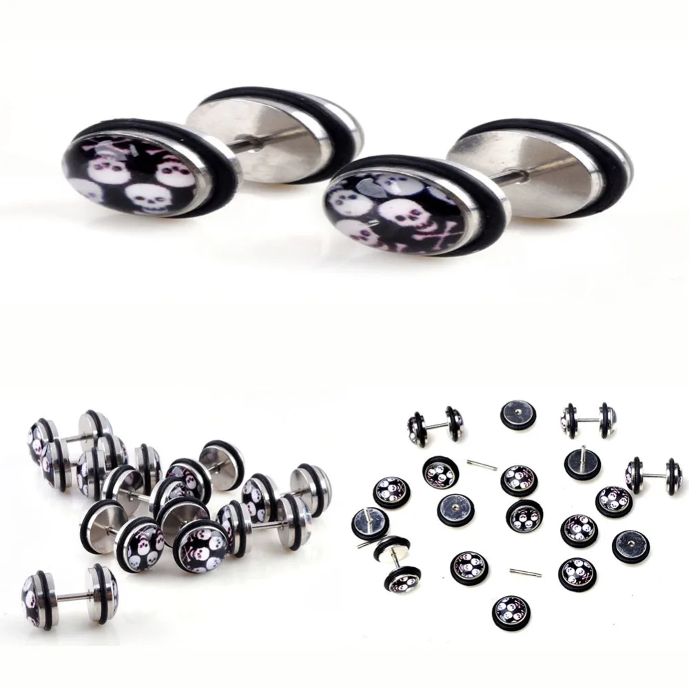 2 шт хирургическая сталь Смола скелет кольцо-гвоздик в нос для женщины мужчины