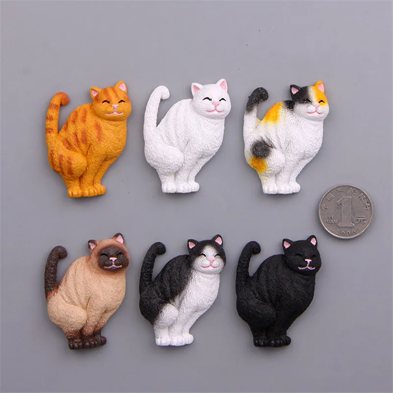 Фигурки животных Figma Cat цельные готовые товары 3D магнитный стикер на холодильнике