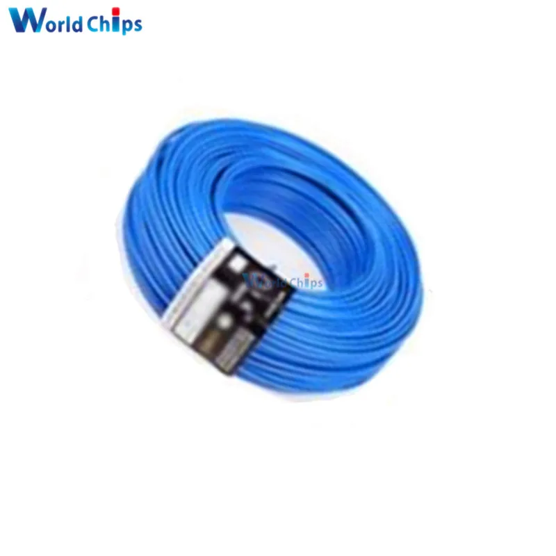 10 м синий Φ 24AWG провод с крючком 80C / 300V шнур DIY Electric | Электронные компоненты и
