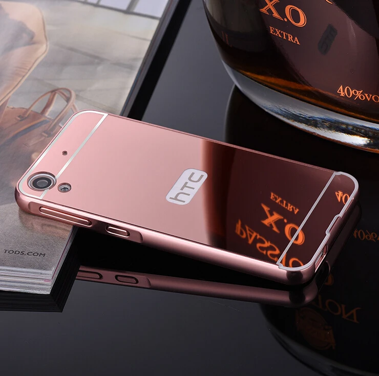 Для HTC Desire 820 816 626 826 One M8 M9 M10 чехол Золотой Цвет Матовая рамка зеркальная задняя