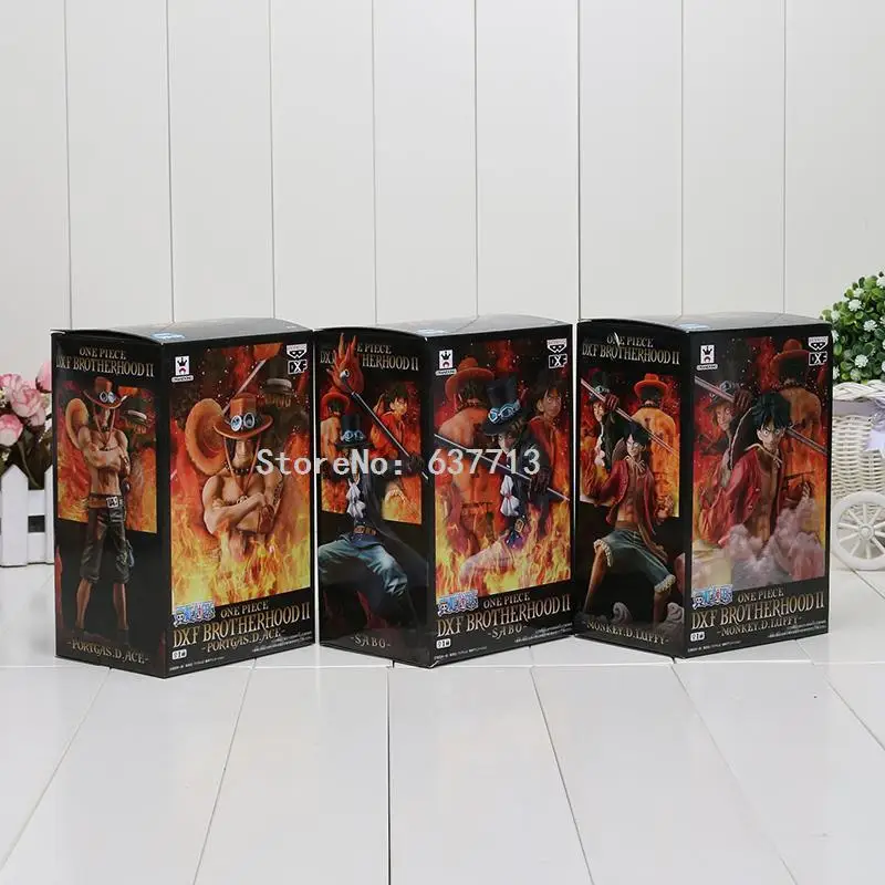 15-17 см 3 шт./компл. аниме Одна деталь DXF Луффи Ace сабо пвх фигурки модель игрушки