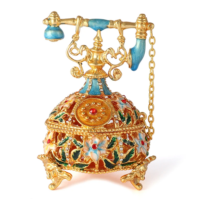 

FLETCHER Brand Exquisite Vintage Glold and Hollow Style Telephone for Home Decor