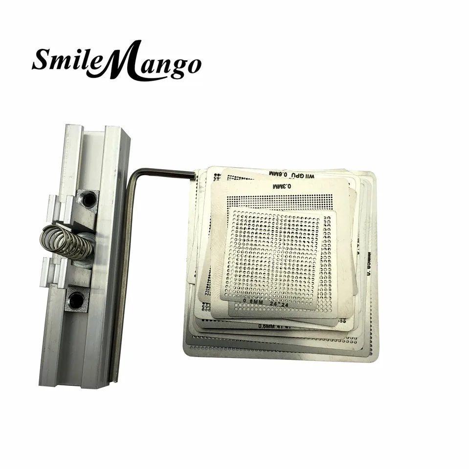 27 шт. BGA непосредственно рециркуляция тепла Универсальный трафарет шаблон +