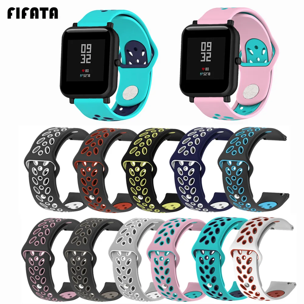 FIFATA силиконовый ремешок на запястье для Xiaomi Huami Amazfit Bip Yout Смарт-часы для Garmin Vivoactive3 Smartwatch/samsung Galaxy