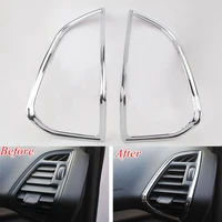 auto car front side dashboard ac air vent cover trim sticker chrome abs fit for 13 ford escape kuga car styling accessories