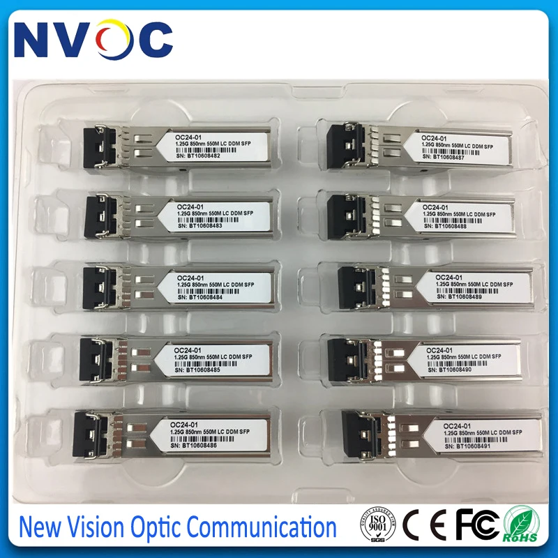 Совместим с Ubiquiti UF-MM-1G EdgeSwitch/внешним трансивером 1 25 ГБ/сек. SFP модуль MMF 850nm 550m |