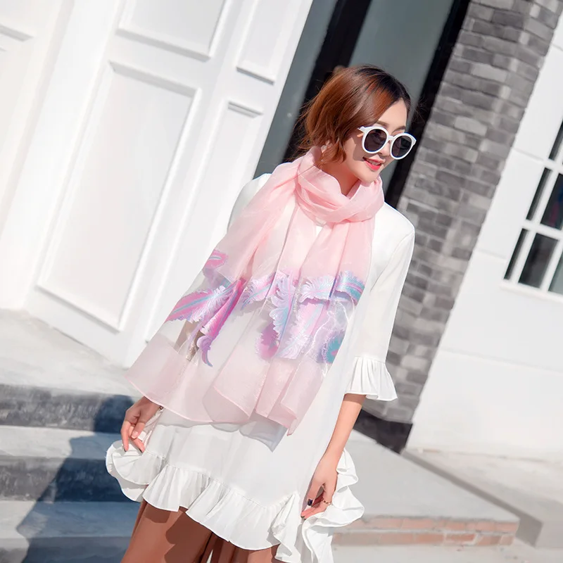 Модные 2018 г. Новые Дизайнерские летние женские шарф полые платки и палантины шелк