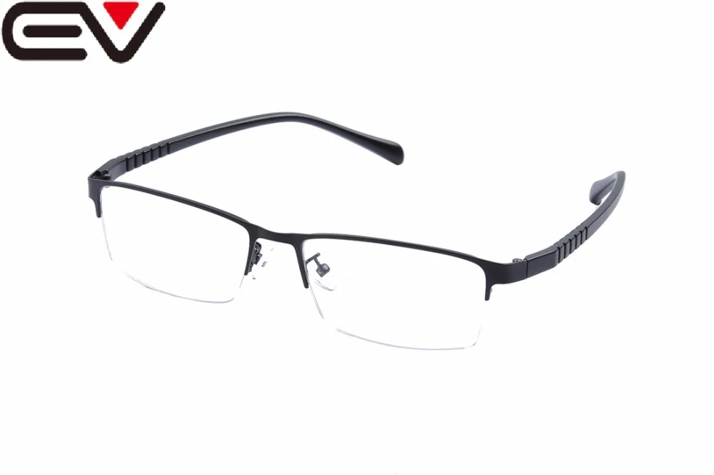 

EV Oversized Half-Rim Metal Business Glasses Frames 60-18-142mm Men's Large Optical Frame For Myopia lens Oculos De Grau EV1456