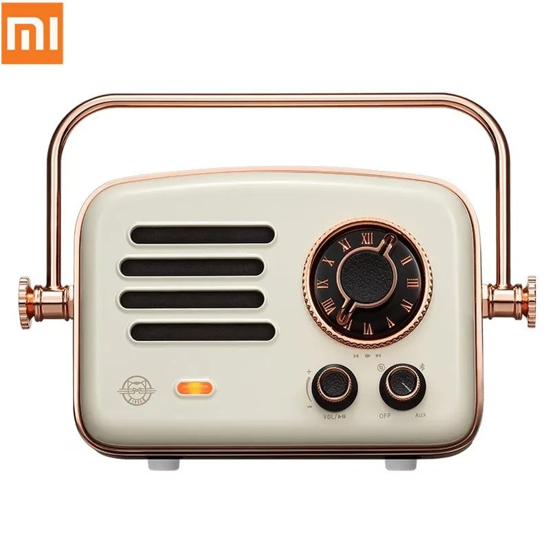 Xiaomi смарт колонки Ретро фууризм HIFI уровень заряда Bluetooth звуковые AUX Wifi