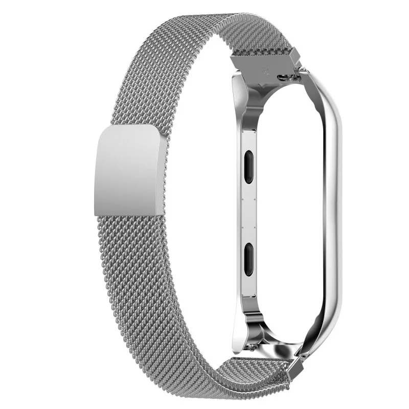 Gold Stainless Steel Strap For Xaiomi Band 3 Black Metal Milanese Miband Wristband Magnet Buckle Wearable Watchstrap Men | Электроника