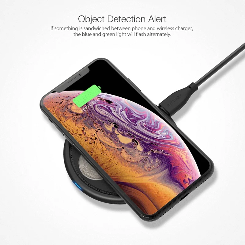 BlitzWolf Qi 10 Вт 7,5 Вт 5 Вт Быстрая зарядка беспроводное Универсальное зарядное устройство 9 в для iphone 8 Plus X XS MAX для samsung Note 9 S9 для huawei
