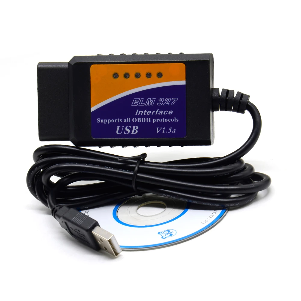 Автомобильный диагностический сканер ELM327 USB V1.5 автомобильный OBD2 ELM 327 V 1 5 OBD 2