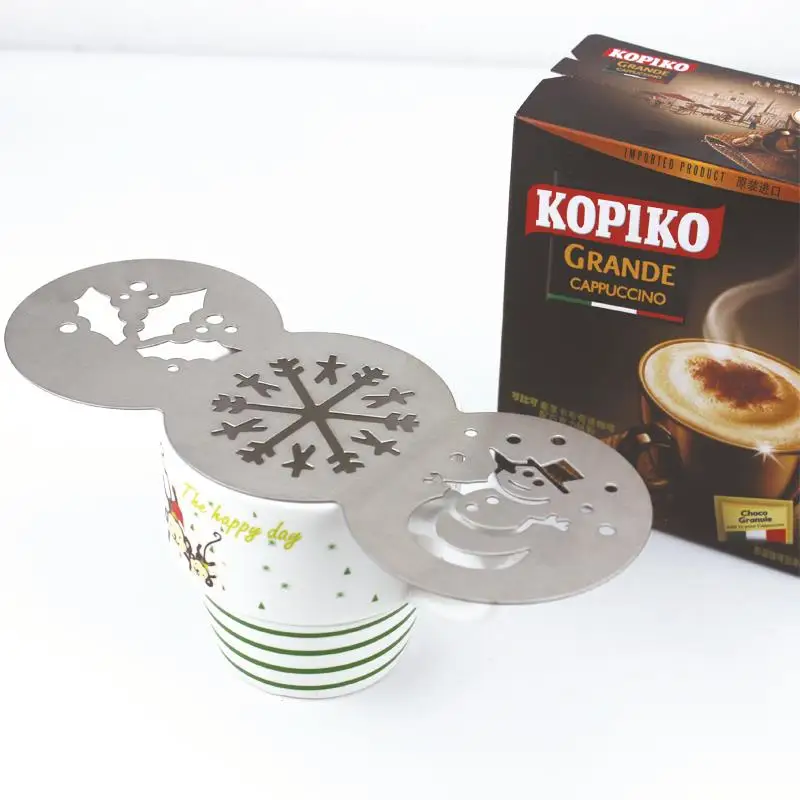 4 шт./компл. трафареты для кофе из нержавеющей стали|embossing mold|embossed stencilembossing set |
