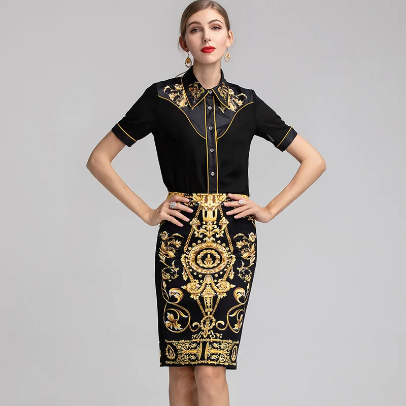 Для женщин взлетно-посадочной полосы костюмы-двойки со стразами с отложным