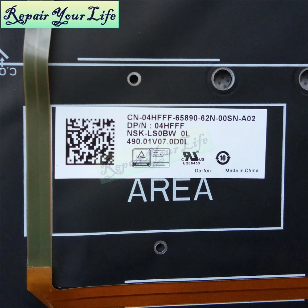 XPS 13 7347 греческая клавиатура с подсветкой для Dell 7348 13-7352 7353 13-7359 13-7347 15-9343 GK black 04HFFF