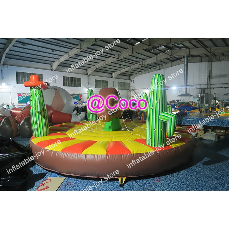 free ship to door!17ft diameter outdoor cactus design bull riding game human inflatable rodeo bucking bronco | Игрушки и хобби