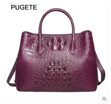 Pugete, тайская, настоящая, Крокодиловая Кожа, женская сумка, сумочка, дорогая, большая, кожаная, женская сумка для банкета, новая, роскошная сумка - Цвет: A5