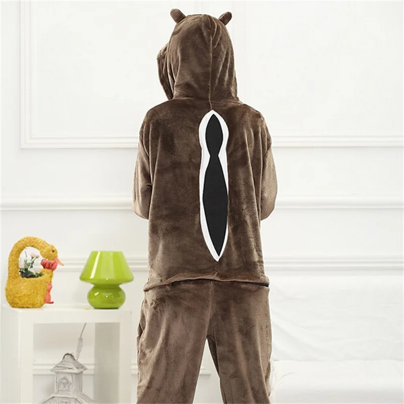 Белка пижамы кигуруми Onesie женский с принтом животных для костюмированной