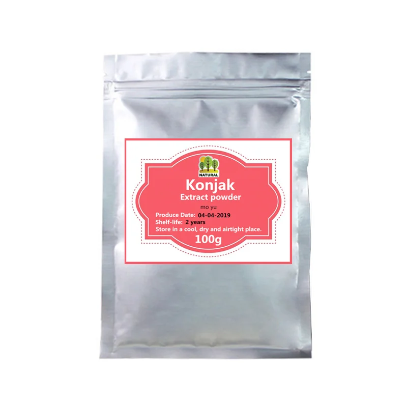 100g 50-1000 г, экстракт конджака в порошке, диетическое волокно для похудения, konjak порошок корня/Mo Yu, глюкоманнан порошок, пищевая добавка - Цвет: 100g