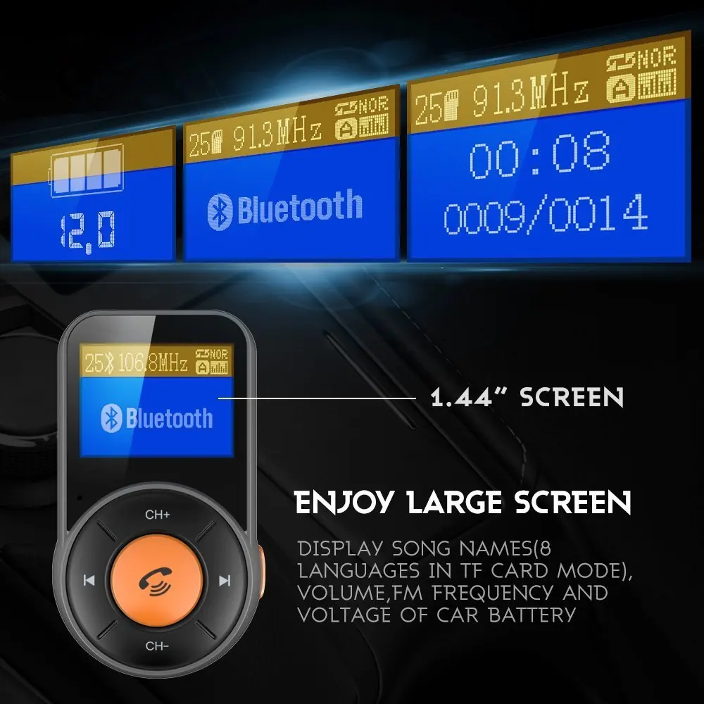 Автомобильное зарядное устройство FDOMAIN QC3.0 комплект громкой связи с Bluetooth