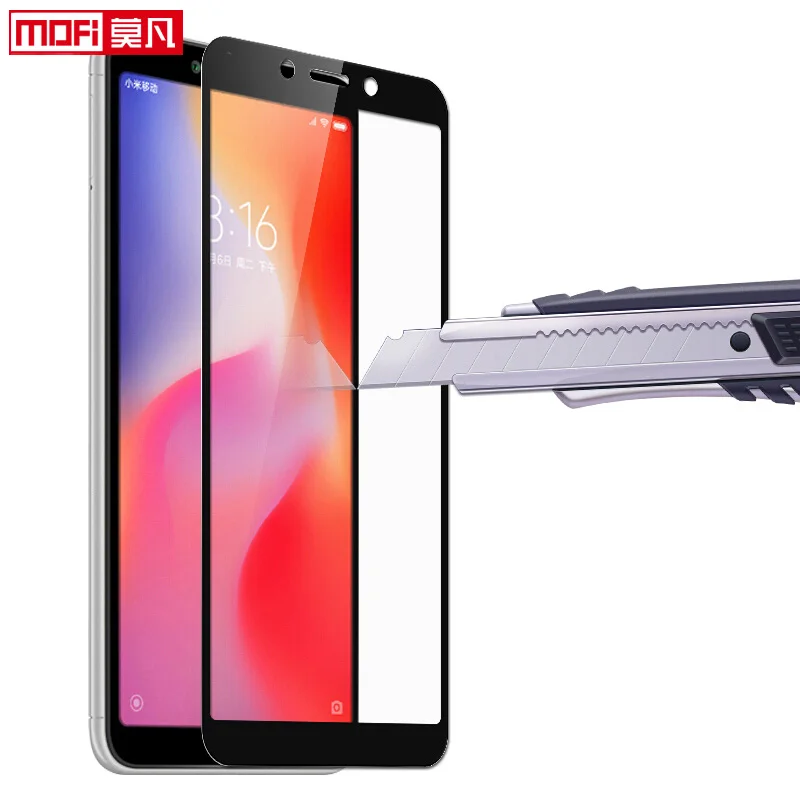 Защитная пленка для экрана для xiaomi redmi 6A, закаленное стекло для redmi 6a, полное покрытие, mofi, оригинальная ультратонкая Защитная пленка для redmi 6, стекло