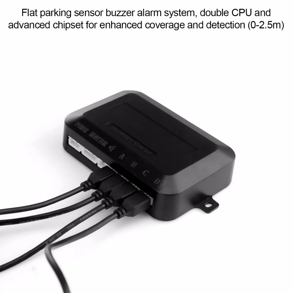 Автомобильные парковочные датчики 4 черные плоские 16 5 мм система радара заднего