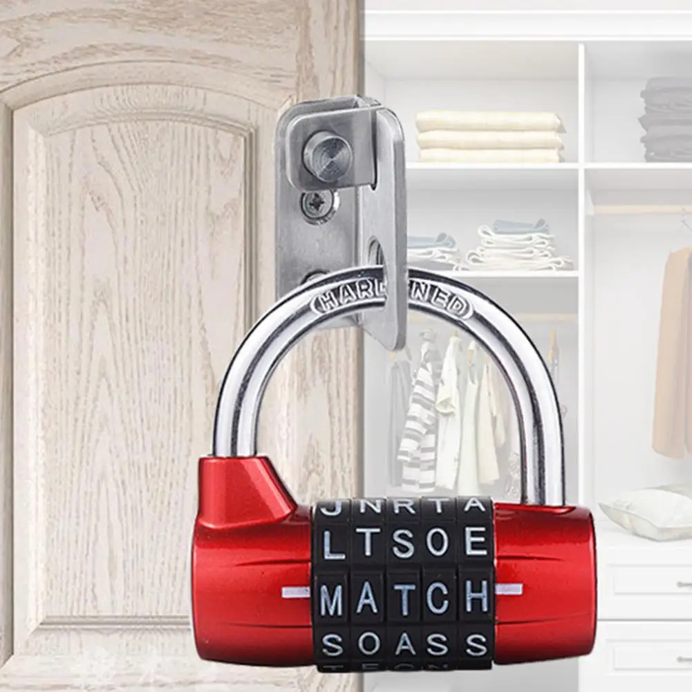 5 букв пароль Комбинированный Замок Противоугонный багажный шкаф Toolbox Padlock