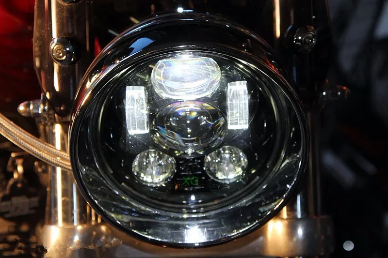 5-3/" Круглый налобный фонарь для Harley Dyna Sportster 1200 883, запчасти, указатель поворота, светильник moto r 5,75 дюймов, светодиодный проектор, мото головной светильник