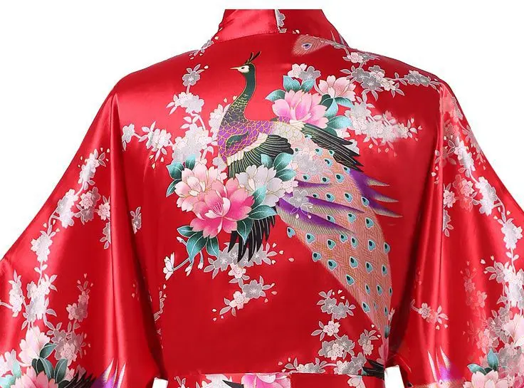 Женское платье кимоно из искусственного шелка Размеры M L XL XXL XXXL|lingerie plus size