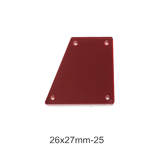 P25-26x27mm Распродажа! 50 шт. хрустальные зеркальные пришивные стразы, акриловые зеркальные пришивные стразы темно-Красного цвета для шитья одежды B3603 - Цвет: P25-26x27mm