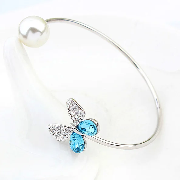Новый дизайн бриллианты и браслеты с кристаллами Swarovski открытые браслеты-манжеты