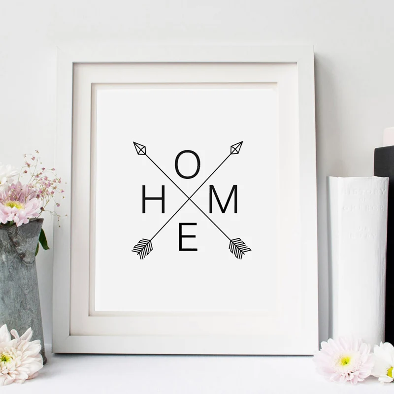 Домашний постер со стрелками Постер в скандинавском стиле черная домашняя