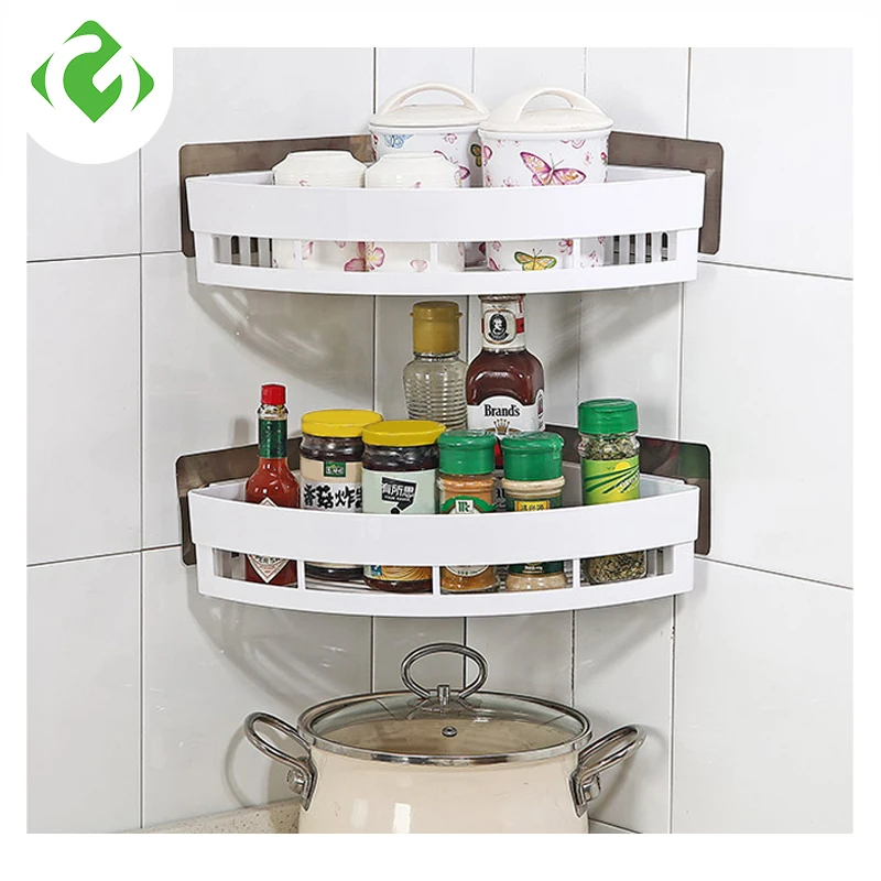 Кухонные полки для хранения однослойные ABS настенные стеллажи приправ|Полки и