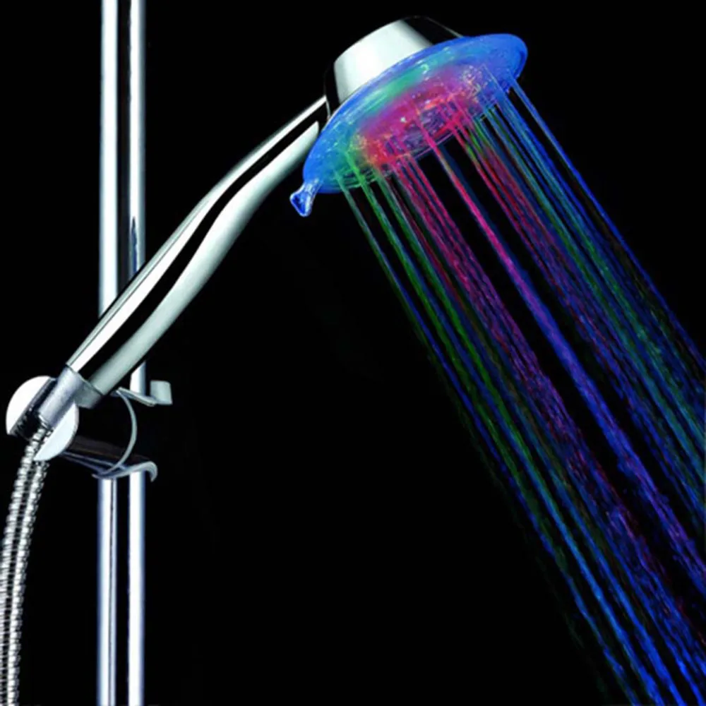 Ручная автоматическая сменная насадка для душа 7 цветов|light shower head|led light headshower head |