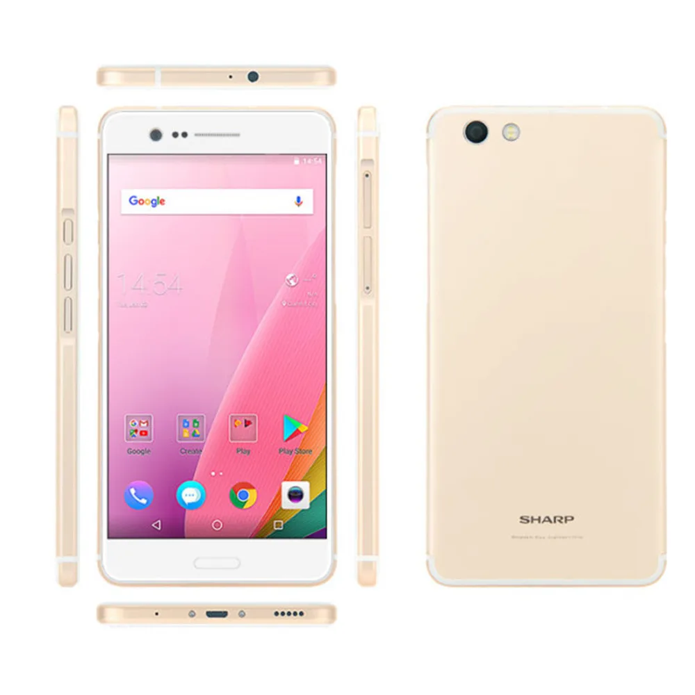 Sharp FS8009 4G LTE Android мобильный телефон 5 7 дюймов 3100 мАч 4 Гб ОЗУ 64 ПЗУ 16.0MP + 13.0MP MSM8976