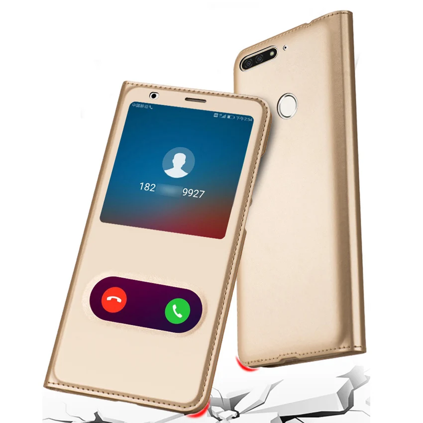 Кожаный чехол с откидной крышкой для Huawei Honor 7C Pro 7cpro 5 99 дюйма 7 русская версия LND