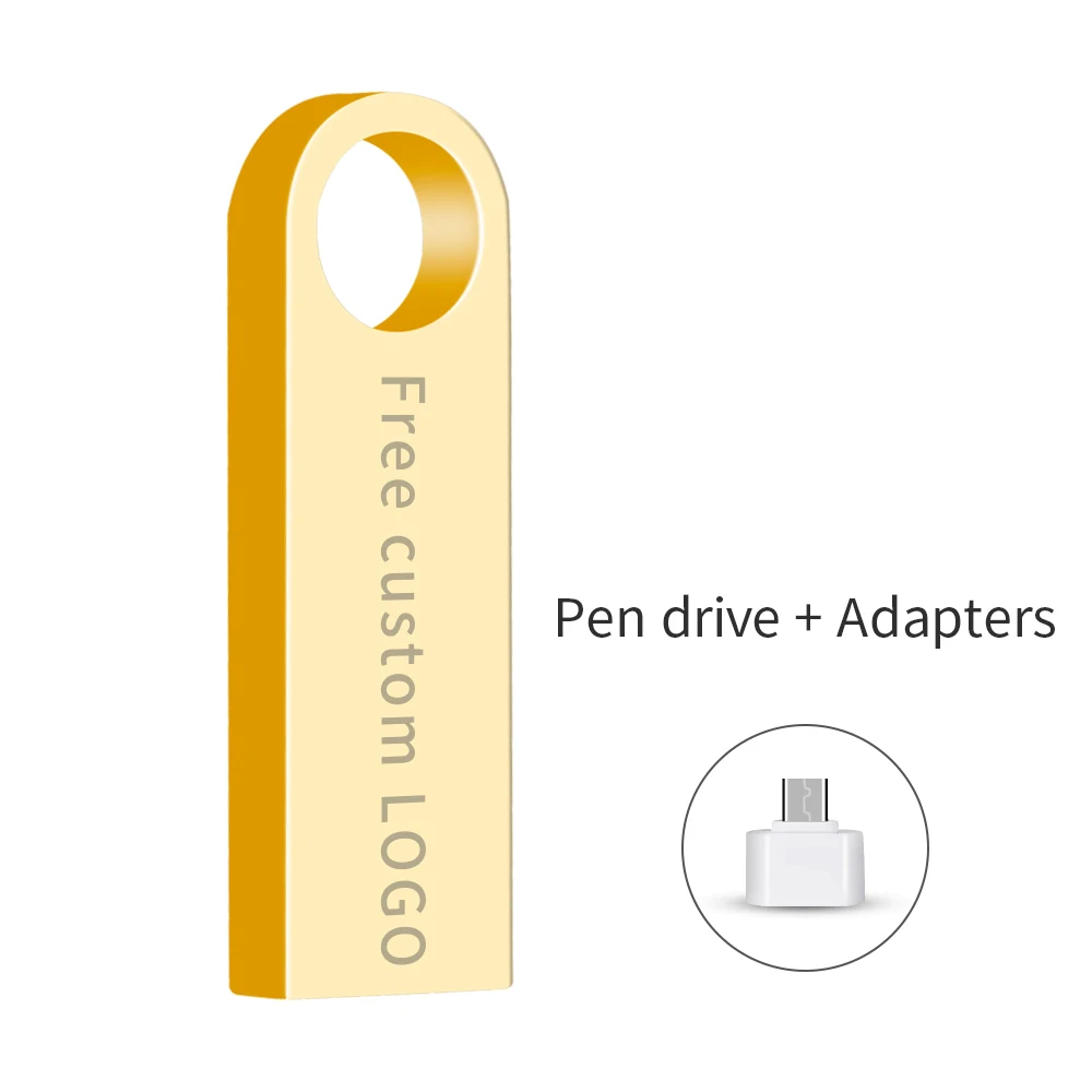 blue usb флэш 64 Гб usb 3,0 Флешка металлическая 4 ГБ 8 ГБ 16 ГБ 32 ГБ usb флеш-накопитель 128 ГБ Флэш-карта памяти Серебряная мини - Цвет: blue