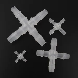 100 шт.лот 2,4-12,7 мм шланг из полипропилена крестообразные соединители микро орошение 4 способа пагода суставов аквариумный аквариум Воздушный аэратор насоса фитинги