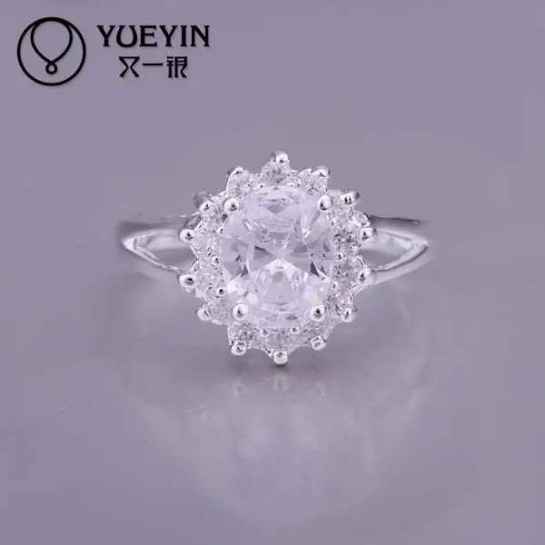 NEW Fashion silver plated jewelry wedding ring Silver new design finger for lady bijoux women Big Stone | Украшения и аксессуары