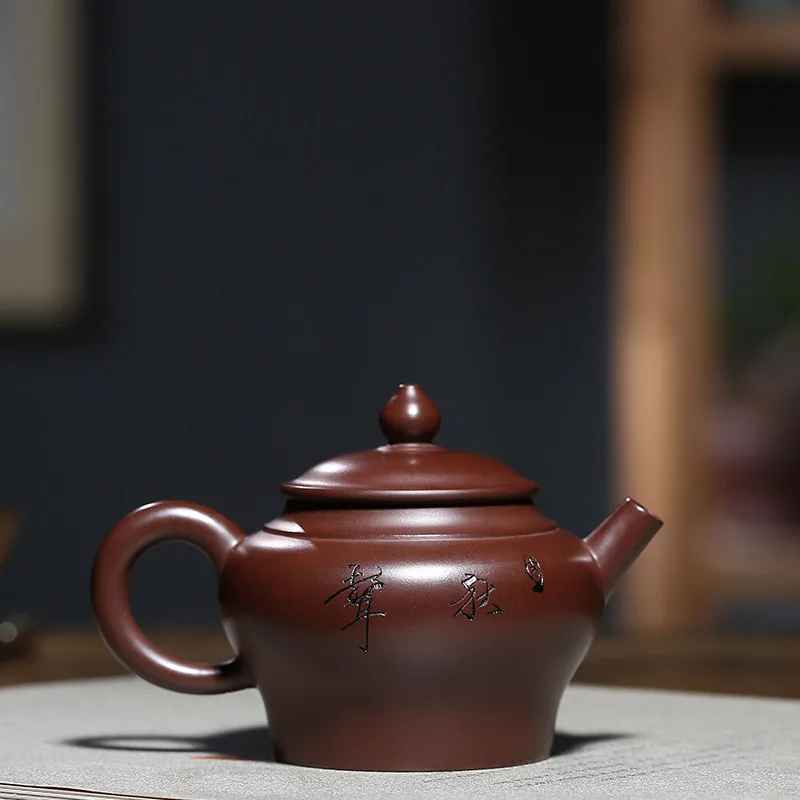 Чайник из фиолетовой глины Yixing настоящий горшок ручной работы сырая руда старая