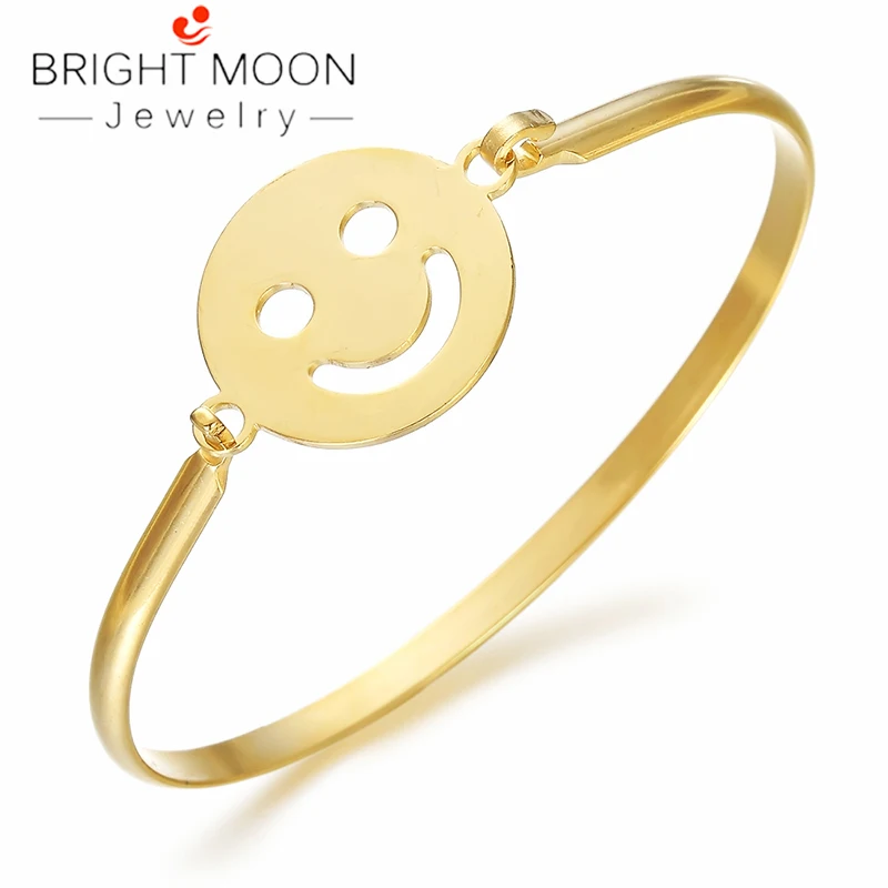 Женский браслет из нержавеющей стали BRIGHT MOON минималистичный розового золота с