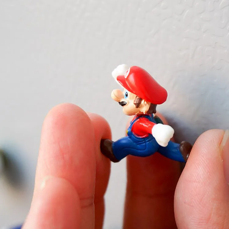 Мультфильм творческий 3D Super Mario Bros магниты на холодильник стикер сообщений детские игрушки для студентов подарок на день рождения Домашний декор