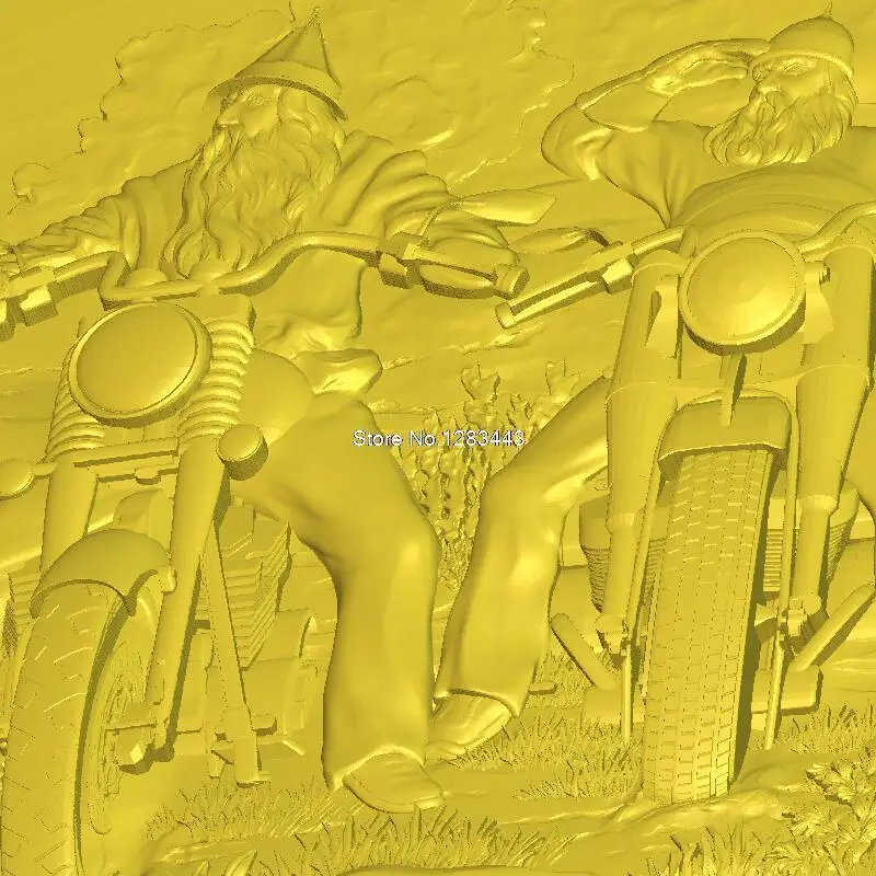 High quality 3d model relief for cnc or 3D printers in STL file format bikers unframed | Инструменты