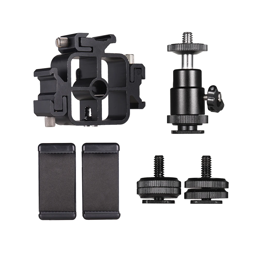 Тройной кронштейн холодного башмака для вспышки Speedlite держатель зонта