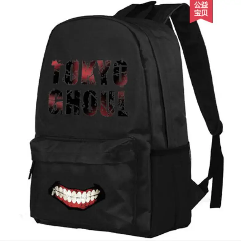 Токио вурдалак школьный Аниме Холст человек женские рюкзаки Kaneki Кен световой бежевый решетки черный колледж мода молния сумки - Цвет: 1