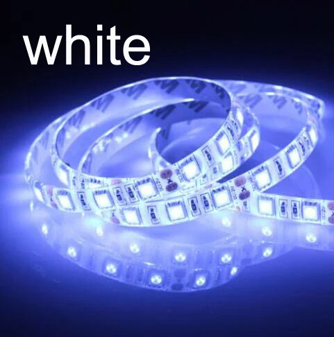 1-5 м супер яркий 5050 SMD RGB светодиодный светильник 60 светодиодов/м DC 12 В гибкая светодиодная лента светильник не/Ip65 водонепроницаемая домашняя лента - Испускаемый цвет: white