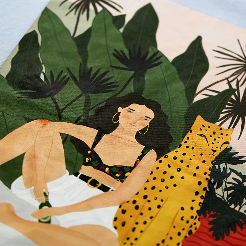 Женская футболка с короткими рукавами ARTKA разноцветная Повседневная круглым