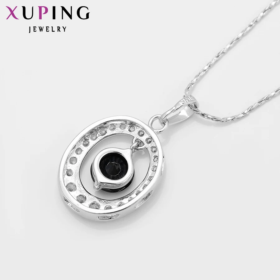 Xuping с родиевым цветным покрытием кулон с черный \ зеленый \ розовый \ Фиолетовый \ камень цвета шампань для женщин хорошие подарки Ювелирные изделия S1.2/S34.3-31699
